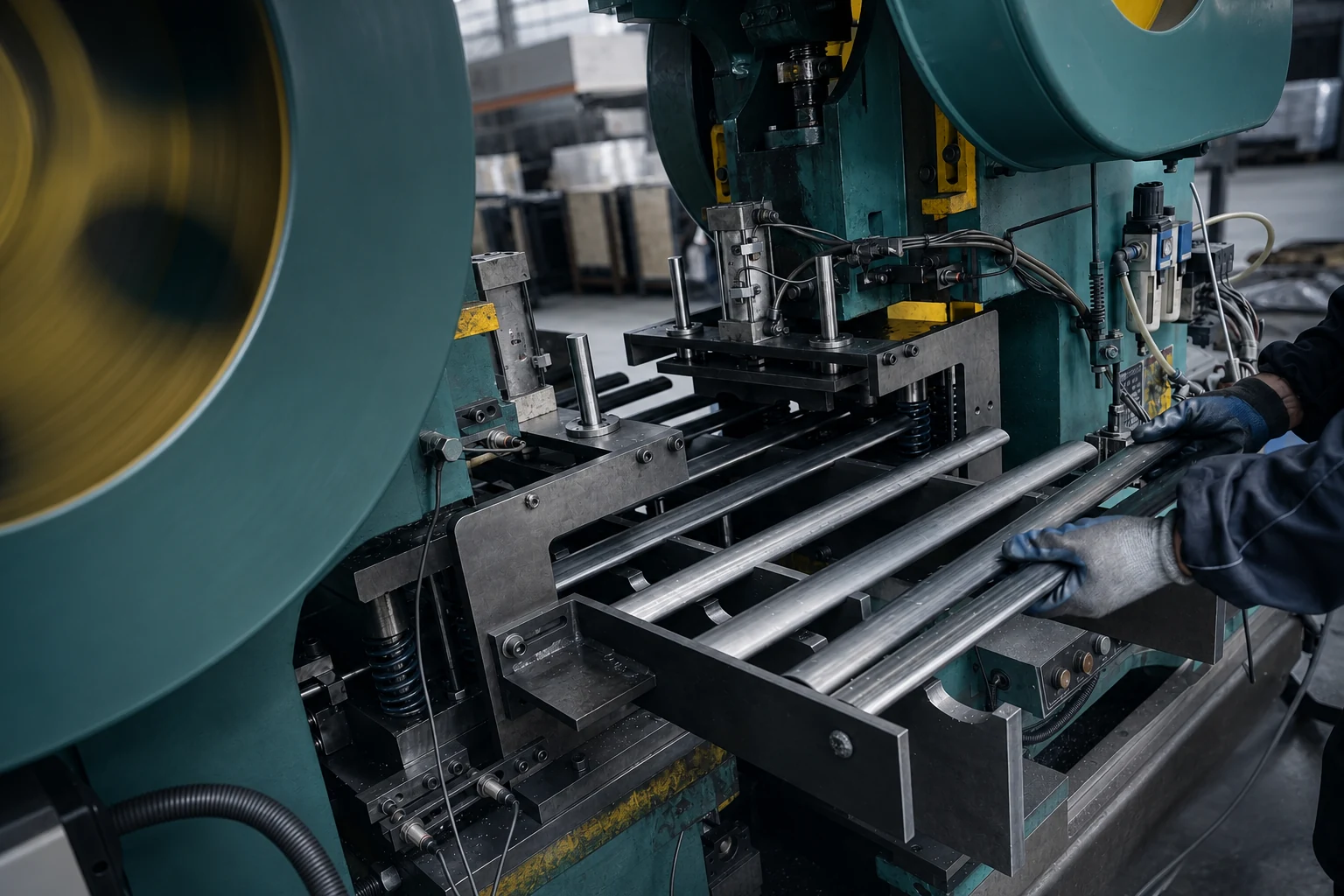 Radiator components being formed on Sunlike factory production equipment